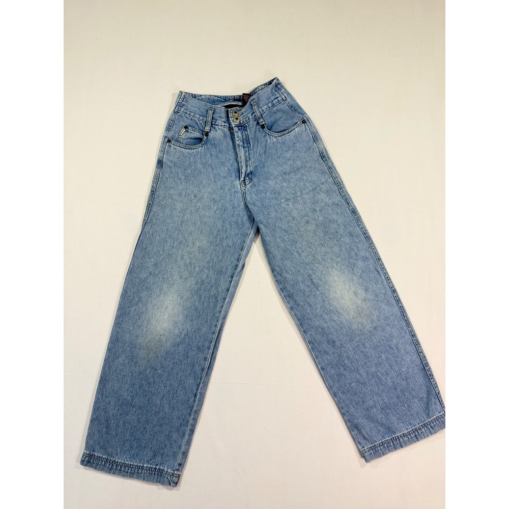 Vintage Limited Jeans Girls 12 Light Wash Wide Leg High Rise 80s 90s Denim
